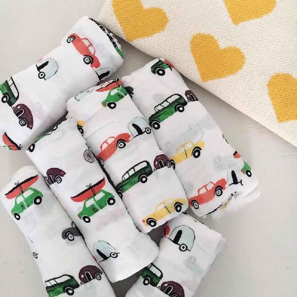 Auto Ultra Weiche 47x47 Zoll Baby Musselin Decke Leichte Atmungsaktive Swaddle Empfang Decke für Neugeborene