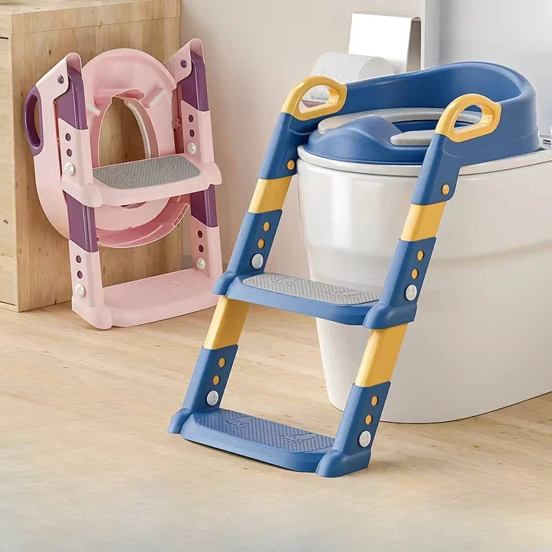 Inodoro escalonado para niños, taburete de pie plegable de entrenamiento, inodoro multifuncional, orinal asistido, escalones