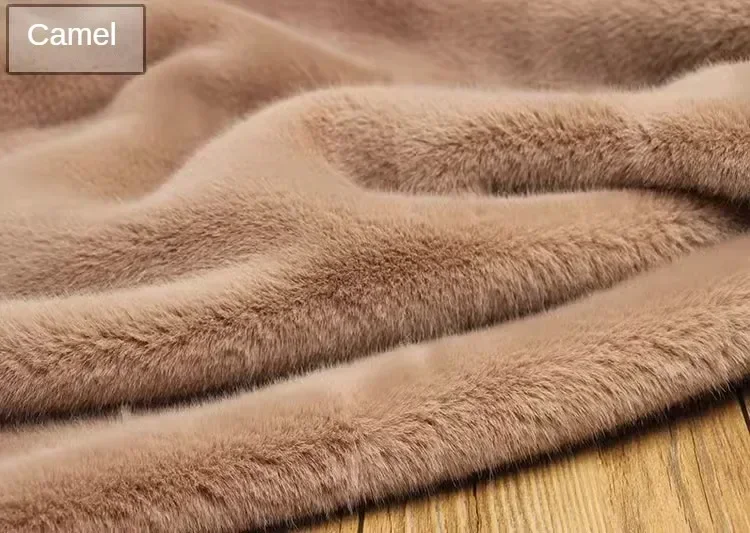 Thickened Faux Fur Fabric By The Meter for Coat Clothes Blanket Sewing Imitation Mink Hair High-end Textile Soft and Comfortable