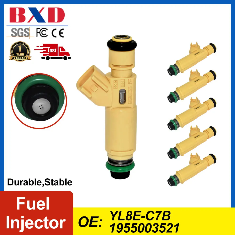 

1/6PCS Fuel Injector YL8E-C7B 1955003521 AJ03-13-250A YL8E-9F593-C7B For Ford Escape Car Accessories