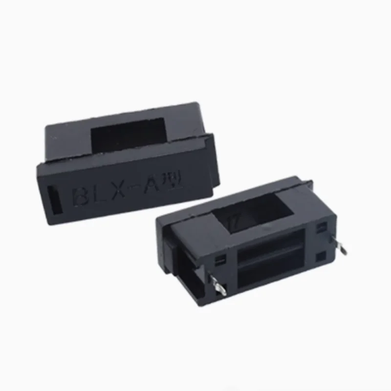10PCS BLX-A 5*20MM BLACK GLASS FUSE HOLDER 5*20 Insurance Tube Socket Fuseholder for 5X20MM 5X20 Fuse PCB BOARD