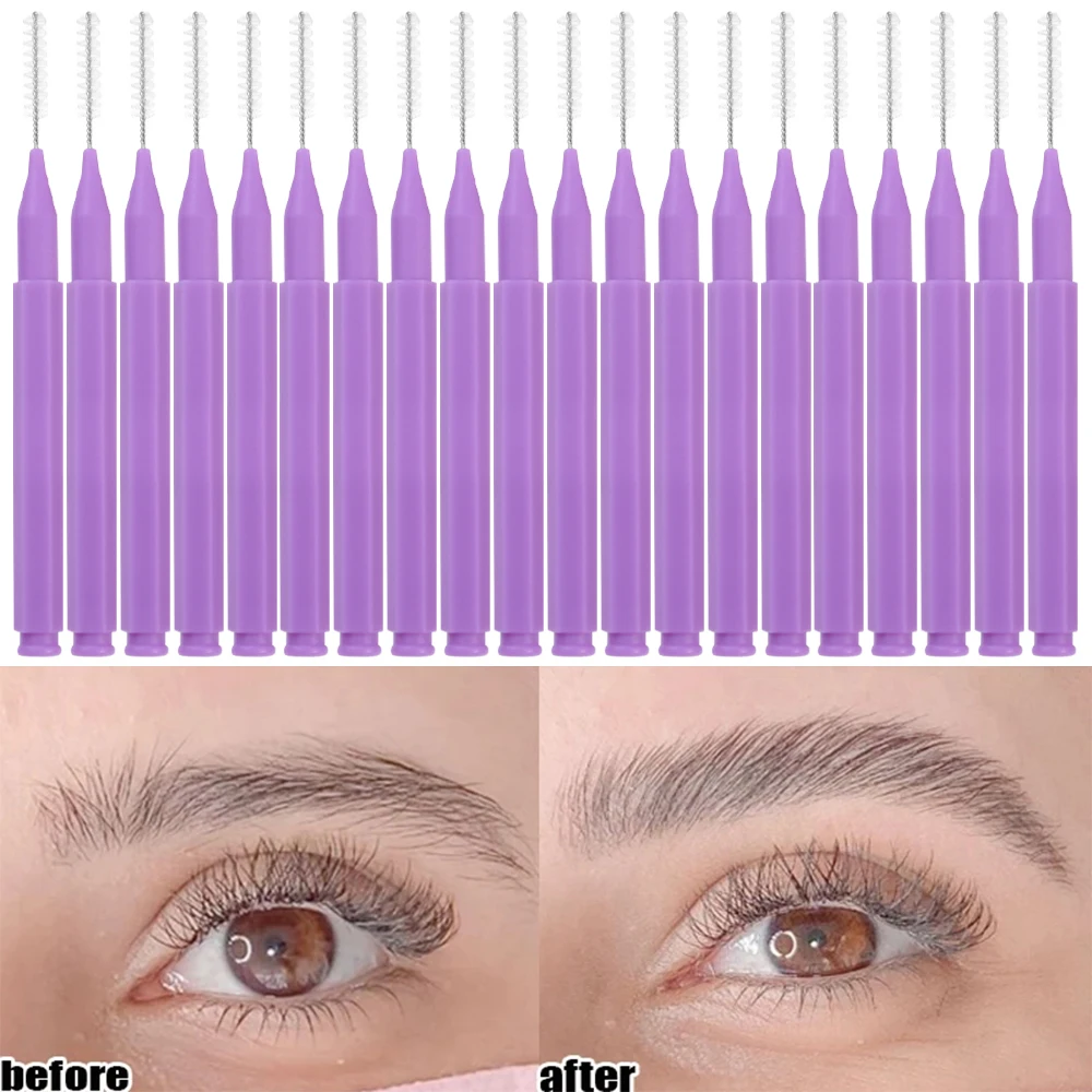10/50PS Tragbare Mini Augenbraue Pinsel Einweg Wimpern Stirn Lifting Pinsel Applikatoren Lash Verlängerung Kamm Schönheit Make-Up-Tools – Detail 3