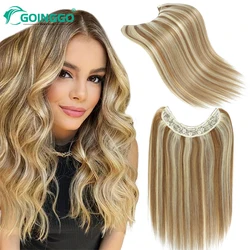 Clip In V Shape Hair Extensions Human Hair One Piece With 5 Clips 120g Clips On Extesnsions Natural Hair Full Head 14-28Inch