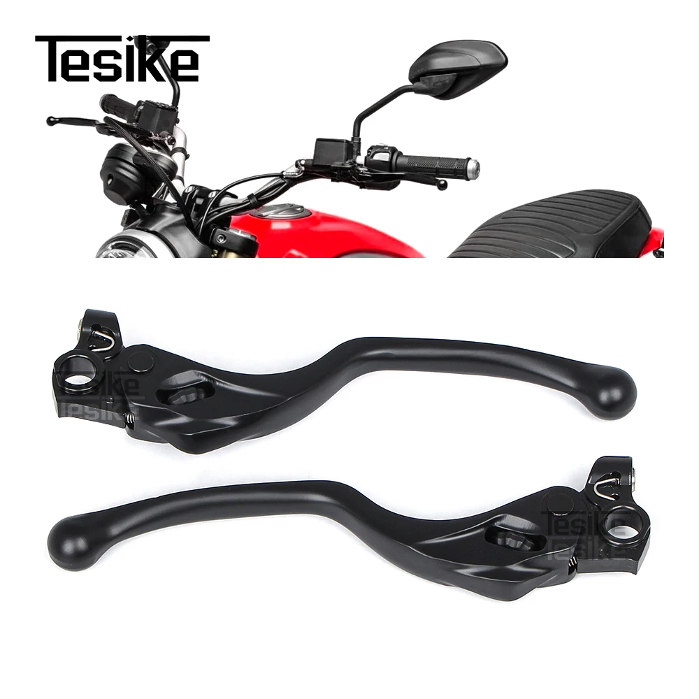 Palancas de embrague y freno cromadas en negro para motocicleta DUCATI Monster 821 2017-2021 Multistrada 950 2017-2018 DesertX 2022-2024