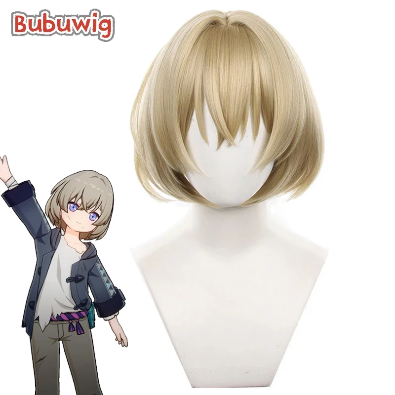 

Bubuwig Synthetic Hair Kakavasha Cosplay Wigs Honkai: Star Rail Kakavasha 30cm Short Straight Light Brown Cos Wig Heat Resistant