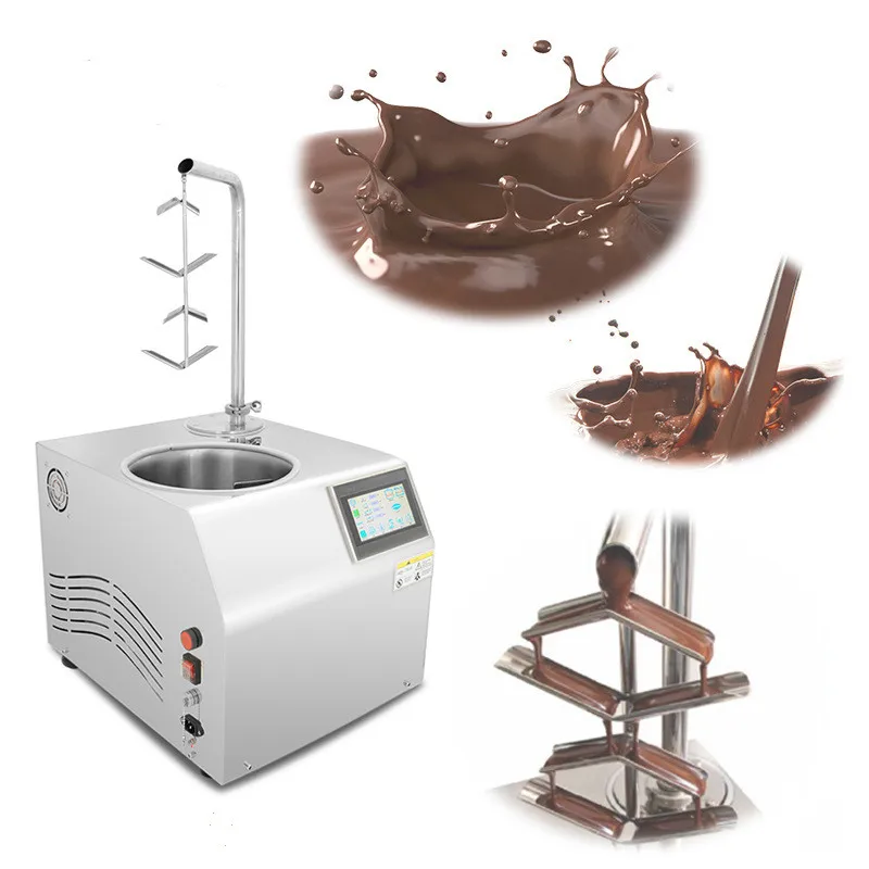 

7L Visual Touch Screen 7 LanguagesAutomatic Chocolate Fountain Machine Stainless Steel Desktop Chocolate Tempering Equipment