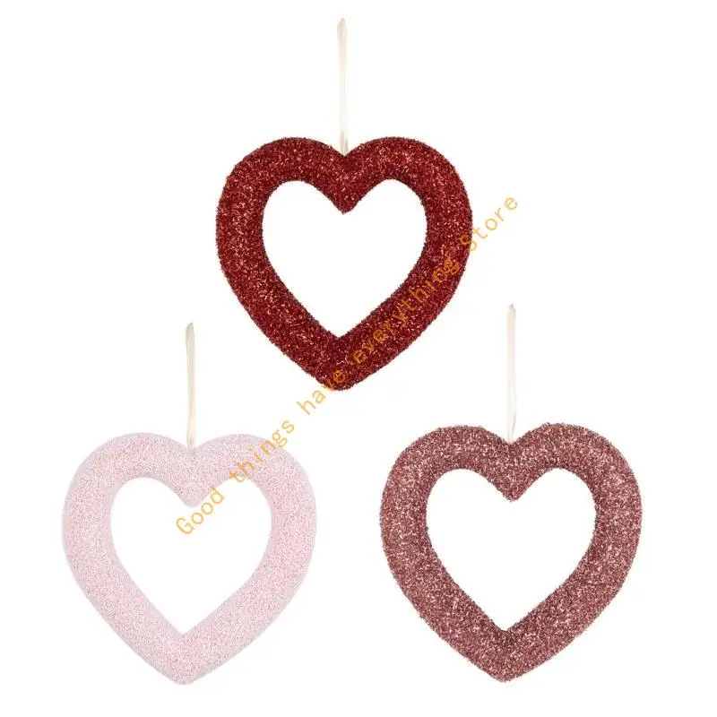 

Valentine's Day Heart Wreath Hangings Perfect For Weddings And Home Decorations 55KF