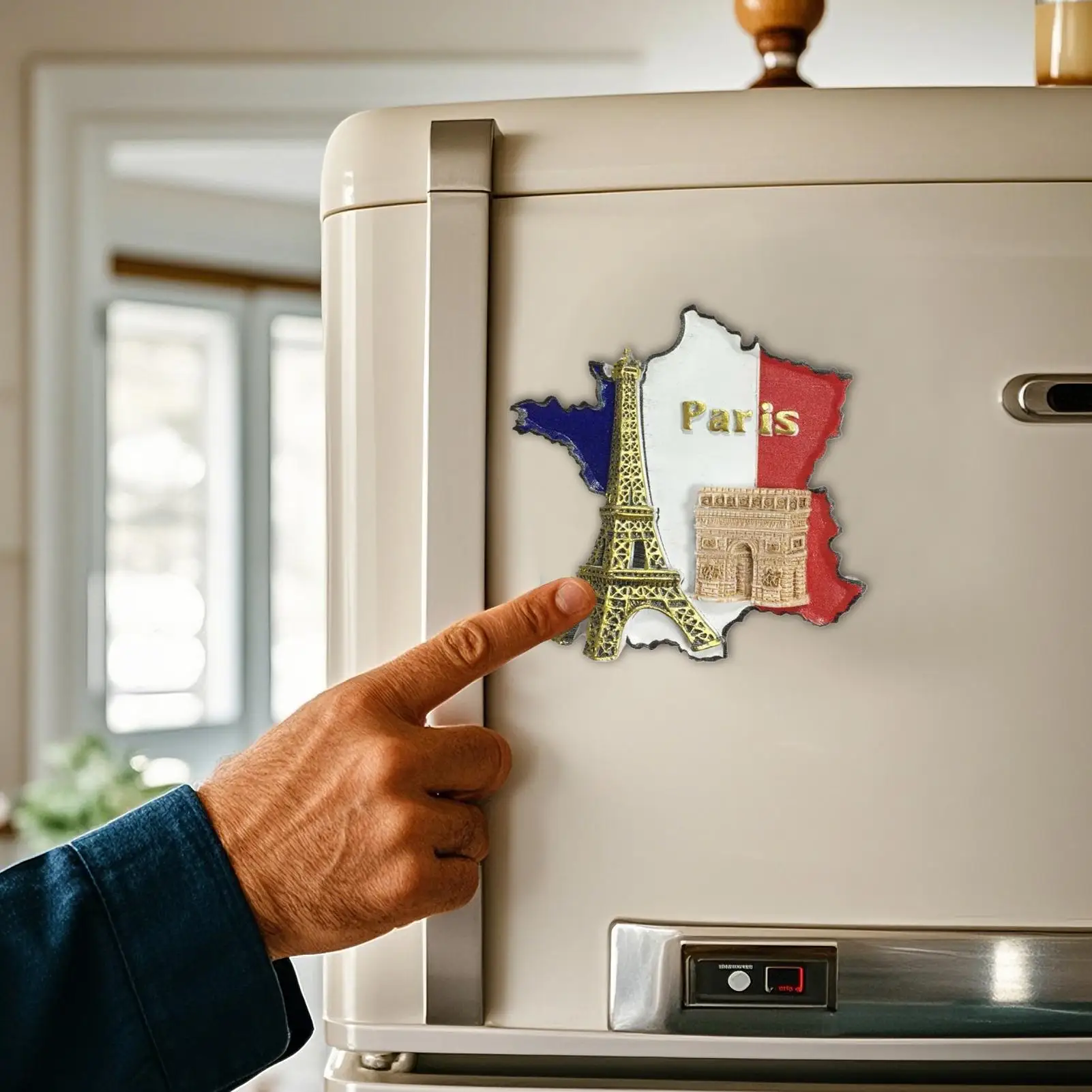 Refrigerator Magnets 3D France Flag Strong Refrigerator Magnets Kitchen Accessories Aesthetic Decorations For Home Dorm Pantry