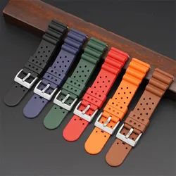 Premium Grade Fluoro Rubber Watch Strap 18mm 20mm 22mm 24mm  FKM Diving Waterproof Quick Release Bracelet Band for Water Ghost