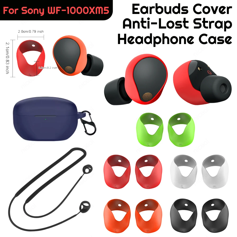 5 Pairs Silicone Ea… - image