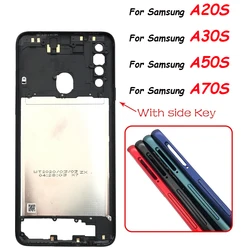 New For Samsung A20S A30S A50S A70S Middle Frame Housing Frame Panel Rear Housing Case Panel Replacement Part