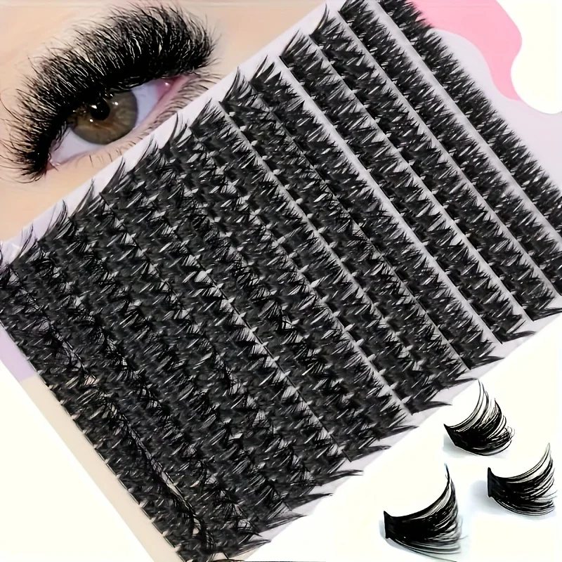 Ciglia finte visone artificiale 80D 280 pezzi fascio di ciglia 0,07 mm D arricciate 9-16 mm estensione ciglia volume 3D naturale misto singolo
