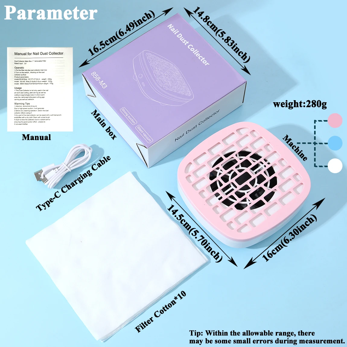 آلة إزالة مسحوق الأظافر الصغيرة لسطح المكتب، آلة إزالة مسحوق الأظافر الكهربائية الصغيرة، مكنسة كهربائية لمسحوق الأظافر