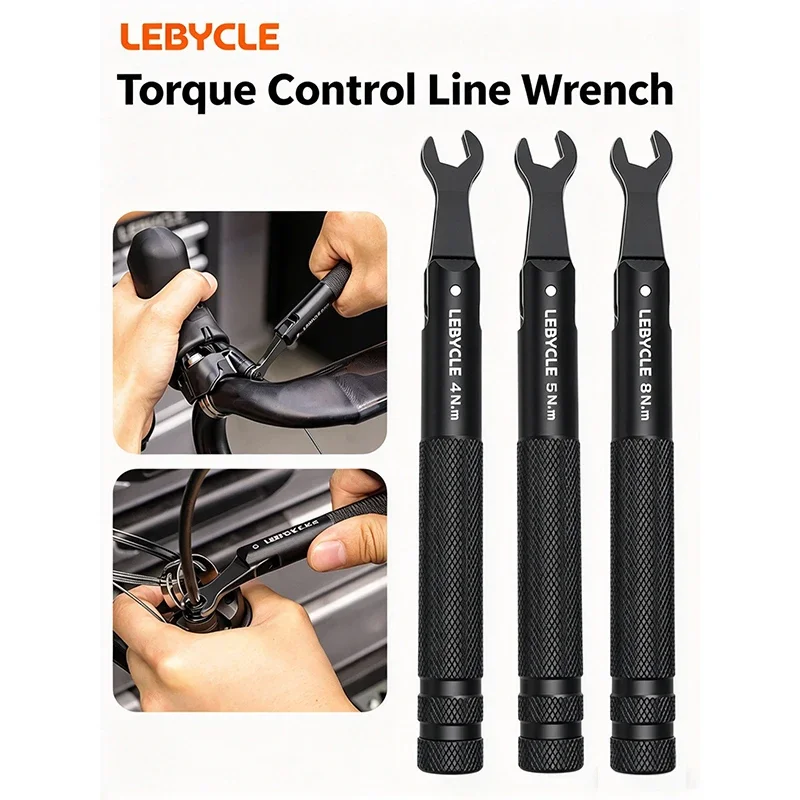LEBYCLE 4/5/8Nm Preset Torque Wrench Bike Hydraulic Disc Brake Hose Nut Spanner for Shimano SRAM Magura MTB Road Repair