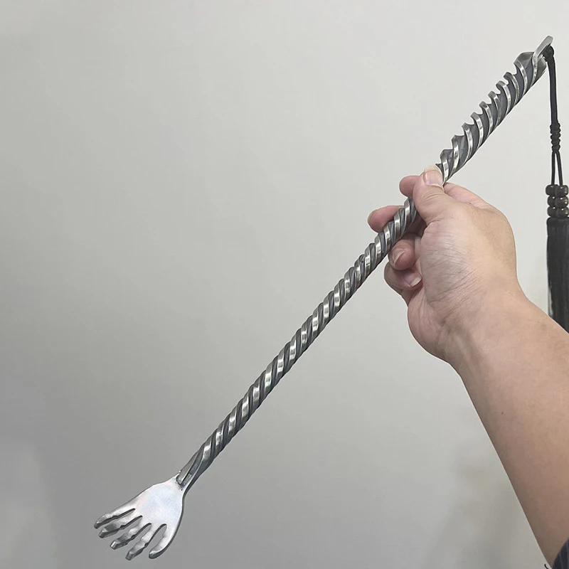 47cm Outdoor Portable EDC High Manganese Steel Scratch Massage Stick Multifunctional Car Emergency Survival Window Breaking Tool