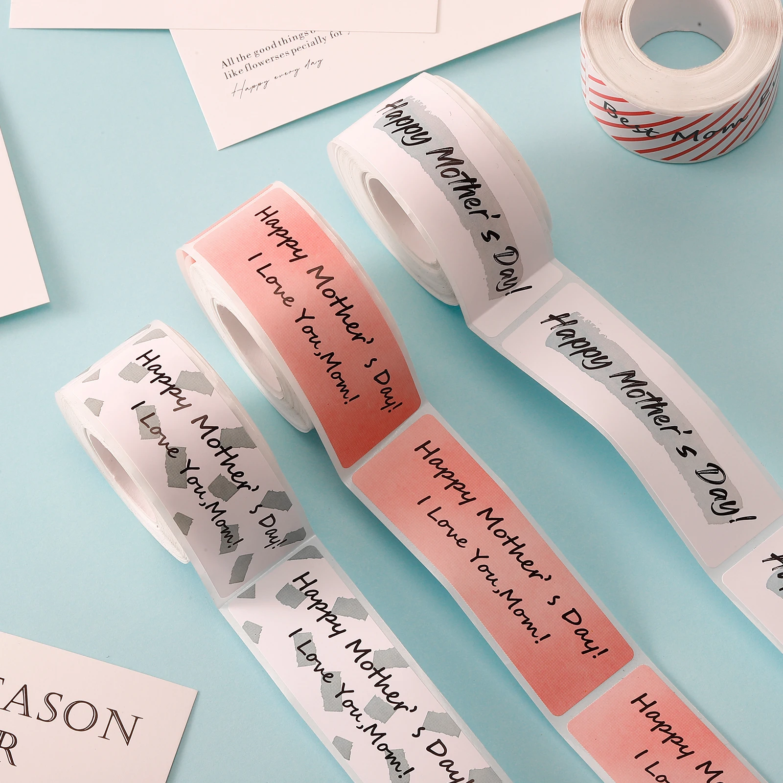 120 Sheets/Roll Mother's Day Stickers, Mother's Day Gift Decorative Stickers, Gift Box Sealed Packaging