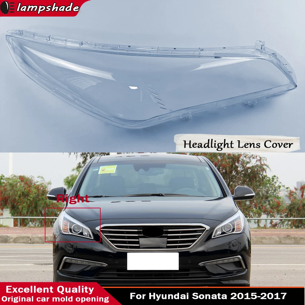 

Headlamp Transparent Cover Headlight Shell Lampshade Case Plexiglass Replace Original Lens For Hyundai Sonata 2015 2016 2017
