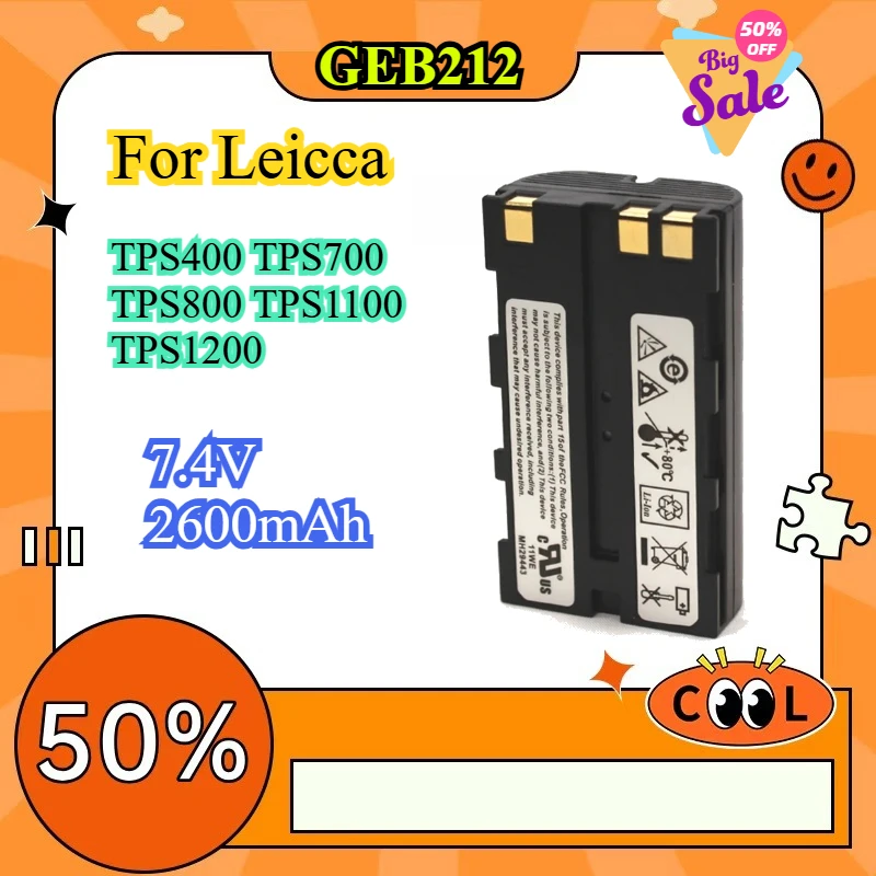 GEB212 Battery for Leicca TPS400 TPS700 TPS800 TPS1100 TPS1200 series total station GS10 GS14 GS15 Surveying Equipment