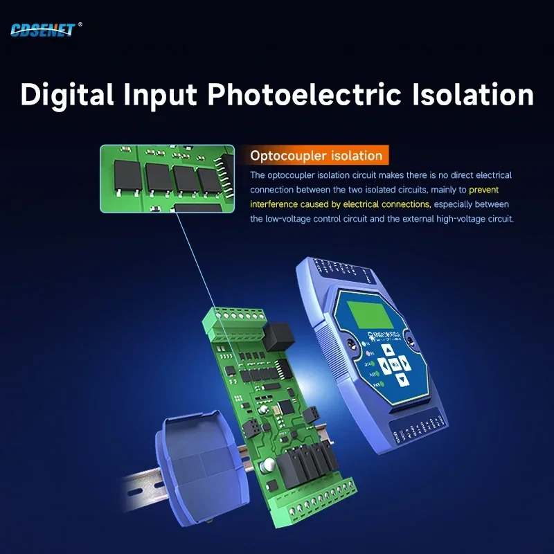 6AI RS485 RJ45 Etherent Control de adquisición analógica y Digital CDSENET ME31-XAXX0600 ModBus TCP RTU Módulo de red i/o