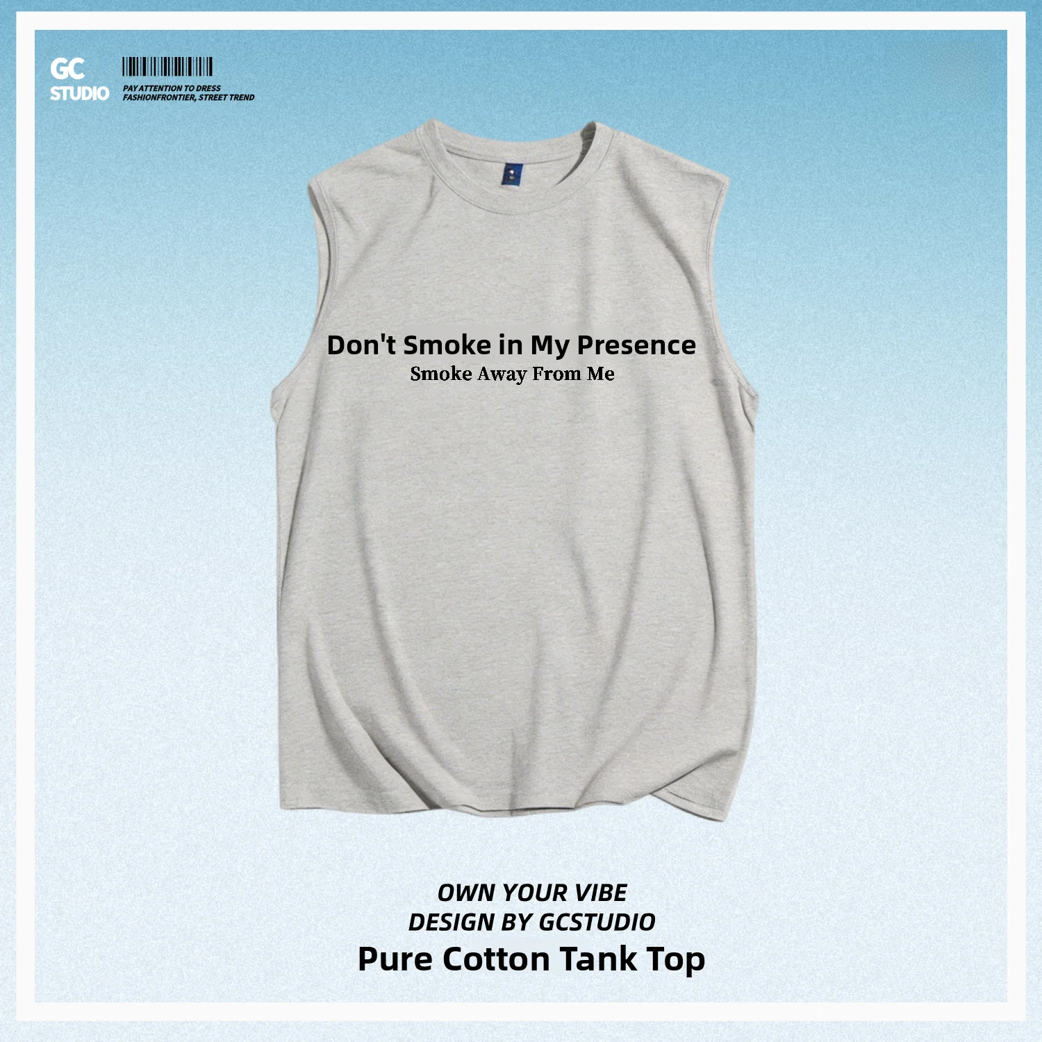 Trendy Short Sleeve Vest Printed Fun Slogan Women's Style Street Style Casual Cotton Breathable Comfortable Men's And Women's...