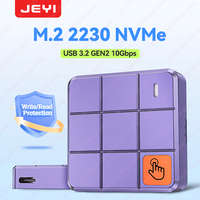 JEYI M.2 2230 NVMe Enclosure with Touch Control, USB3.2 (10Gbps)PCIe SSD Case With Write/Read Protection, Support UASP TRIM