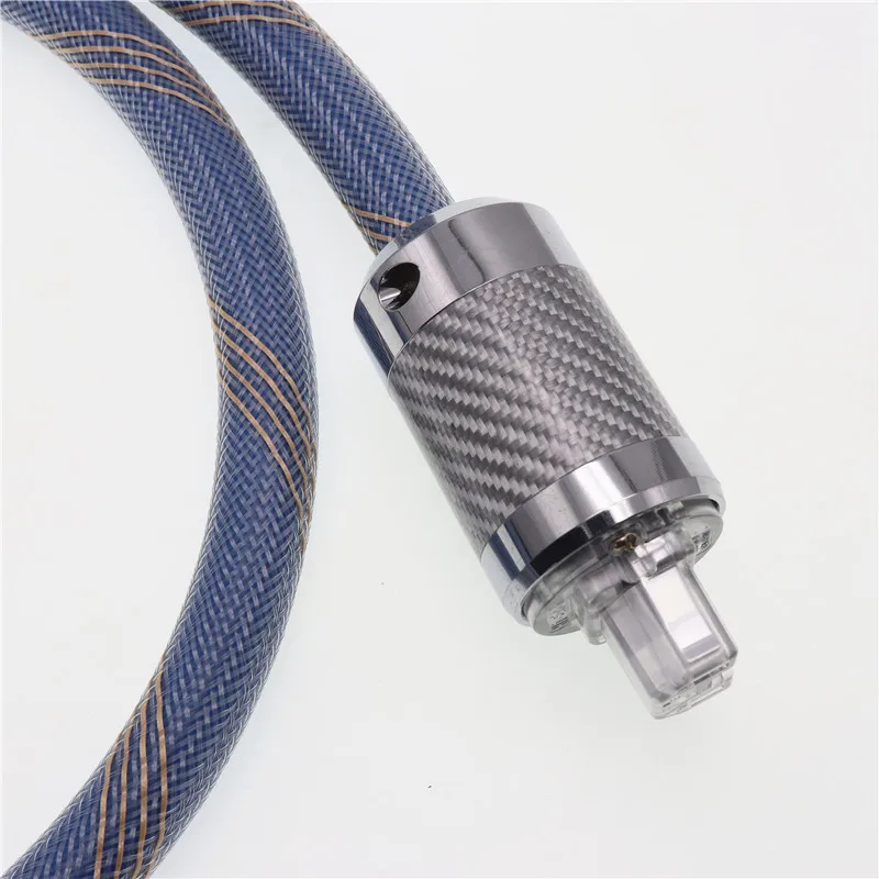 Hi-End Prata Banhado Cabo De Alimentação DAC, Cabo De Alimentação De Áudio, Premium Hi-Fi, Cabos AC