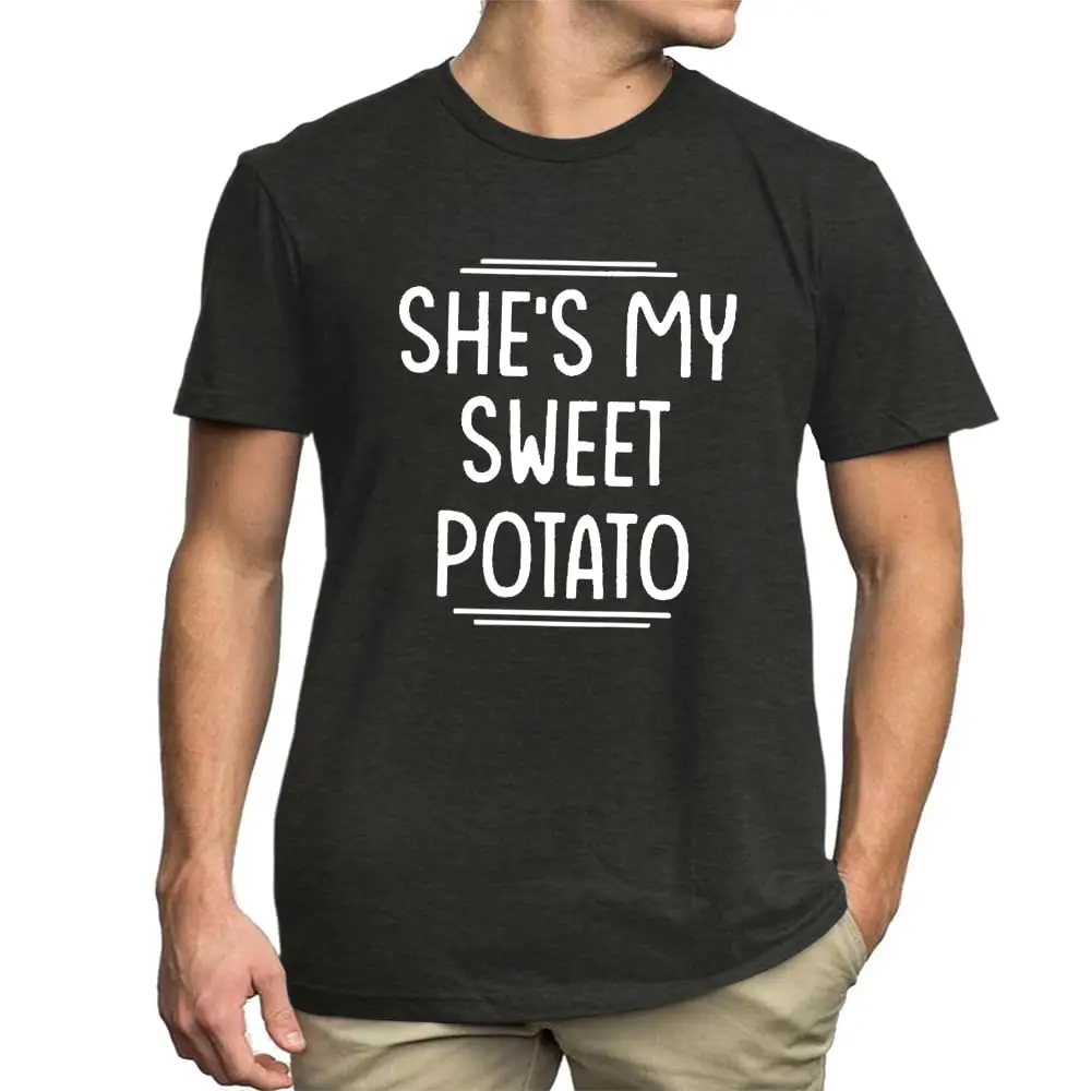 

Одинаковые рубашки для картофеля She Is My Sweetest, футболка для пар на День Благодарения, Рождество, Хэллоуин для мужа и жены