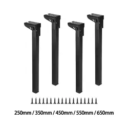 4 Pieces Folding Desk Legs Chair Replacement Portable with Screws Adjustable Desk Legs for Office Home Cafe Kitchen Living Room