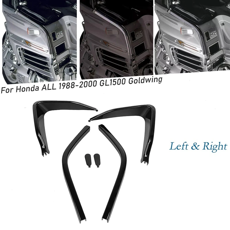 Super Sale Black Upper Fairing Lower Edge Corner Trim Plugs Kit for for Honda ALL 1988-2000 GL1500 Goldwing Fairing Strips Cov