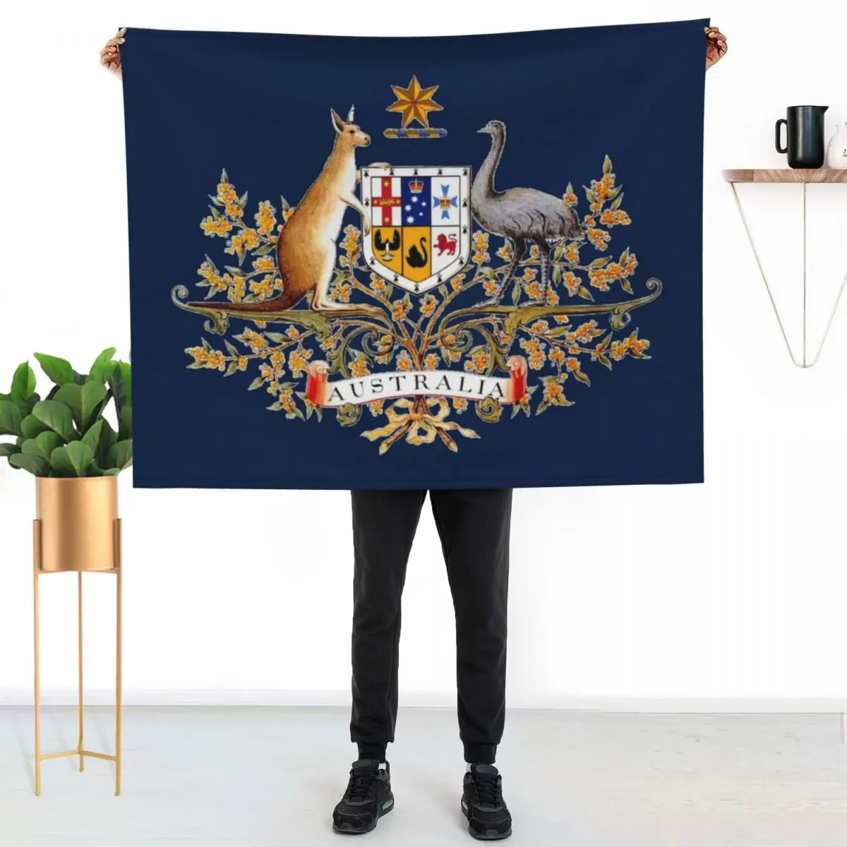 Australian Coat of Arms Throw Blanket heavy to sleep Beach Hairys christmas decoration Sleeping Bag Blankets For Bed Blankets