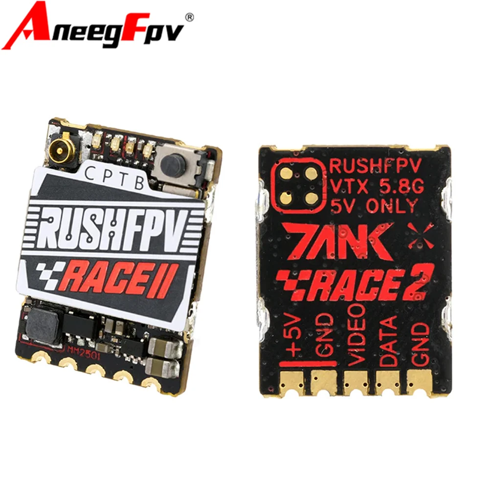 

RUSHFPV RUSH TANK RACE 2 RACE II 5.8G 48CH PitMode 200mW 100mW 25mW Max Adjustable SmartAudio FPV VTX 20X15mm for FPV Drones