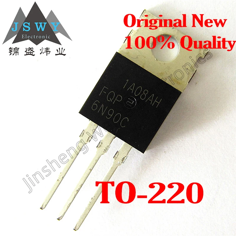 10PCS free shipping FQP3N80C 3N80 FQP17P06 FQP6N90C 6N90C direct plug TO-220 MOS field effect tube 100% brand new genuine stock