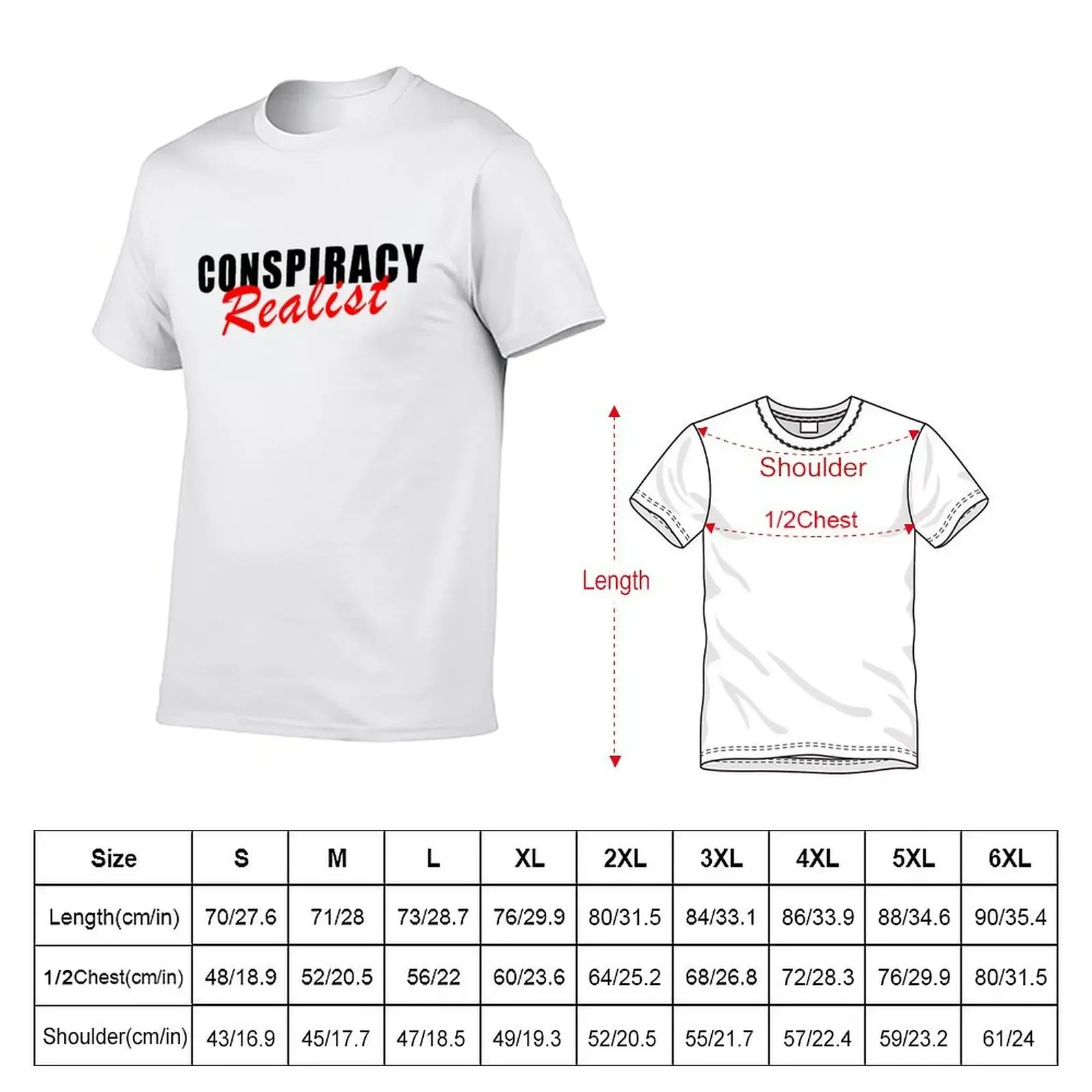 Conspiracy Realist Theorist Truther T-Shirt sports fans aesthetic clothes Men's clothing