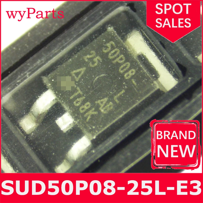 

New/1Pcs SUD50P08-25L-E3 TO252 MOSFET 80V 50A 136W 25.2mohm 10V