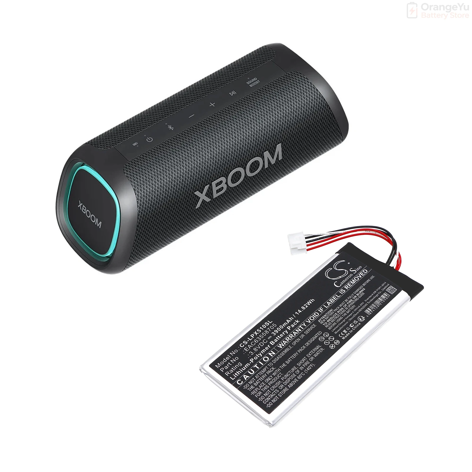 Replacement 3.8V 3900mAh Speaker Battery for LG EAC63558705 EAC64790804 XG5QBK XBOOM Go DXG5Q