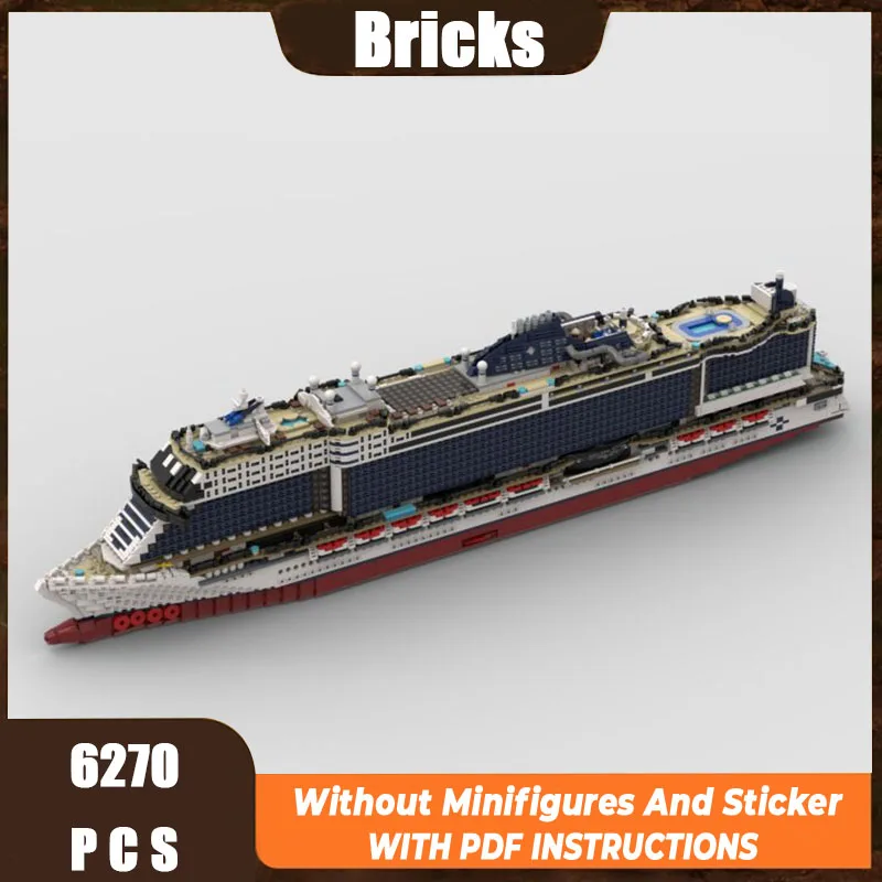 

New MOC Building Block Ship Model Seaside Luxury Cruise Modular Children's Toy Gift DIY Assembly Set