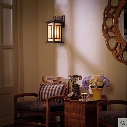 Vintage LED Wall Light Retro Loft Glass Lampshade Concise  Bedside Lamp Fixtures For Bar Cafe Living Room Home Lighting