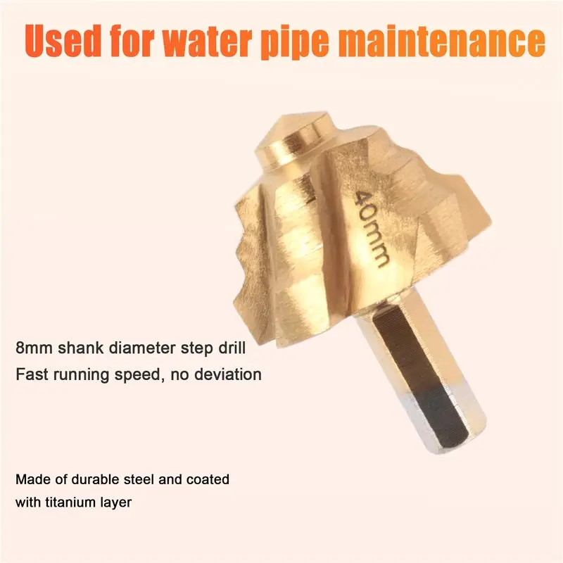 A36T-PPR Pipe Expansion Drill Bit Water Pipe Connection Tool For Water Pipe Repair 40Mm