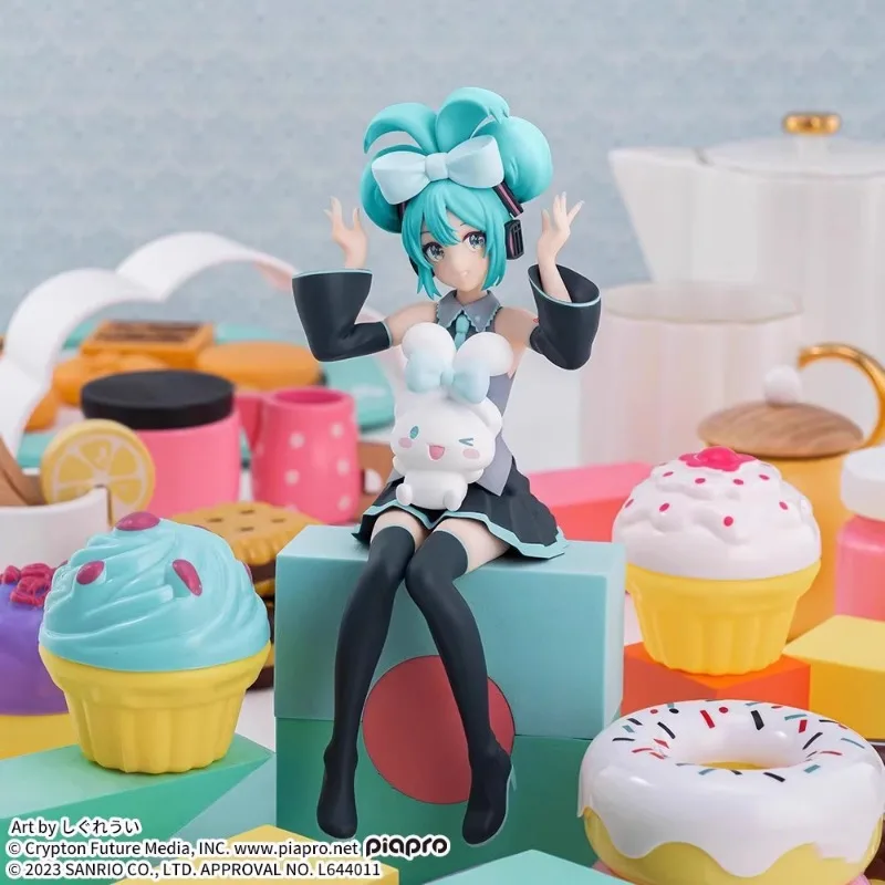 

Genuine Sega Hatsune Miku Cinnamoroll Anime Peripheral Collectible Model Toys Kawaii Cartoon Decor Kids Birthday Gift