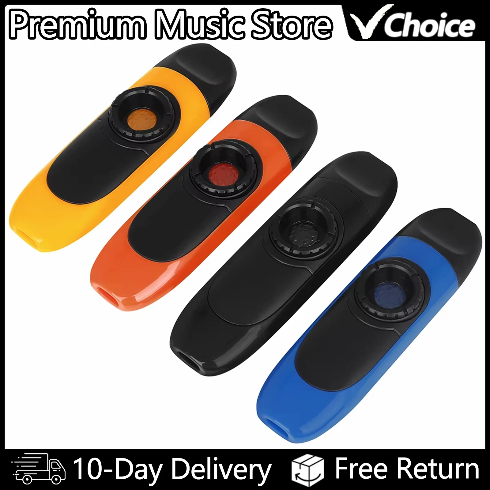 Professionelle ABS Kazoo Neue Flöte Mundharmonika Gitarrenbegleitung Kazoo Messing Einfaches Lerninstrument Dicker und stabiler