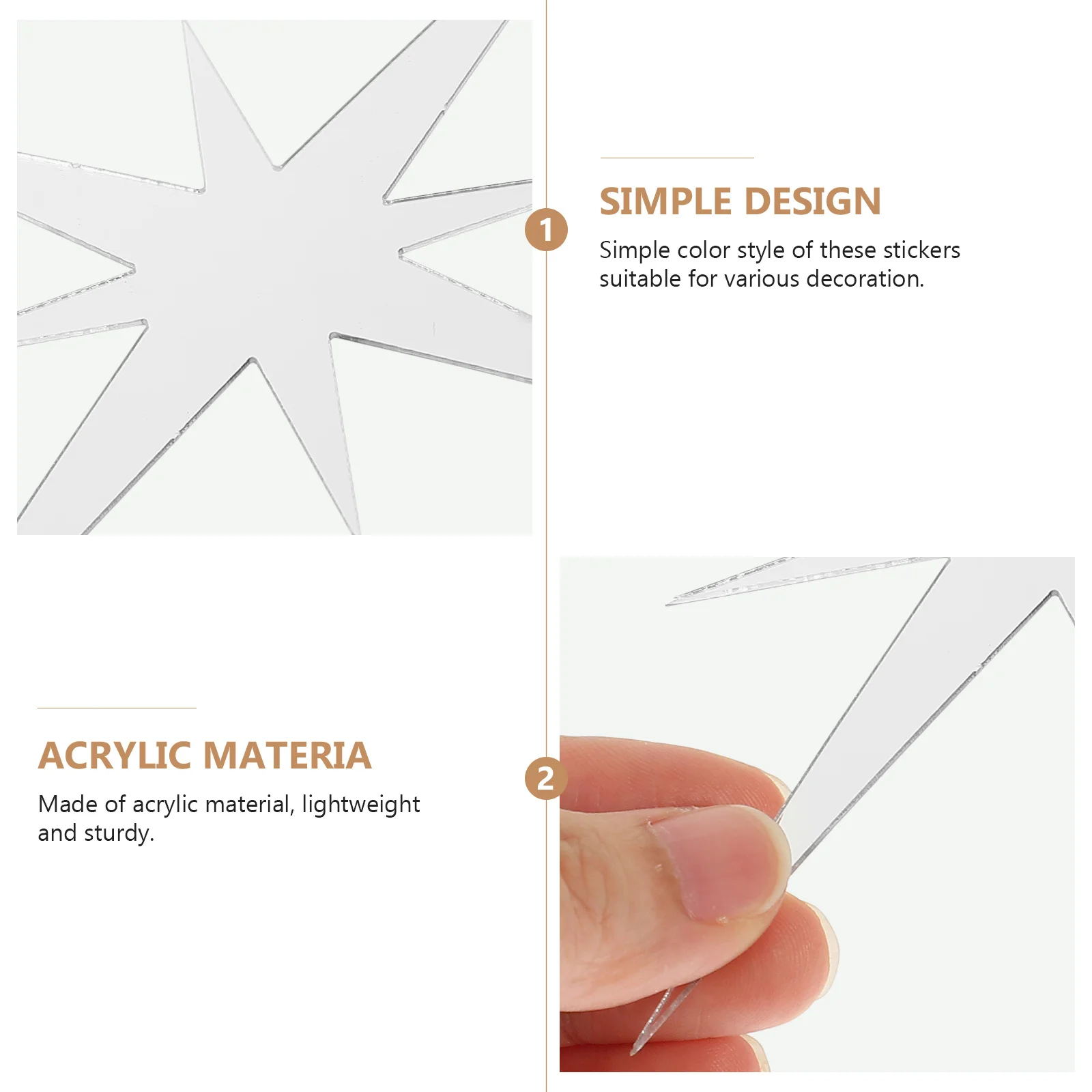 

1Set Acrylic Mirror Wall Stickers Star Design Easy Peel Decor for Bedroom Living Room Home Party Wall Decals Mirror Panels