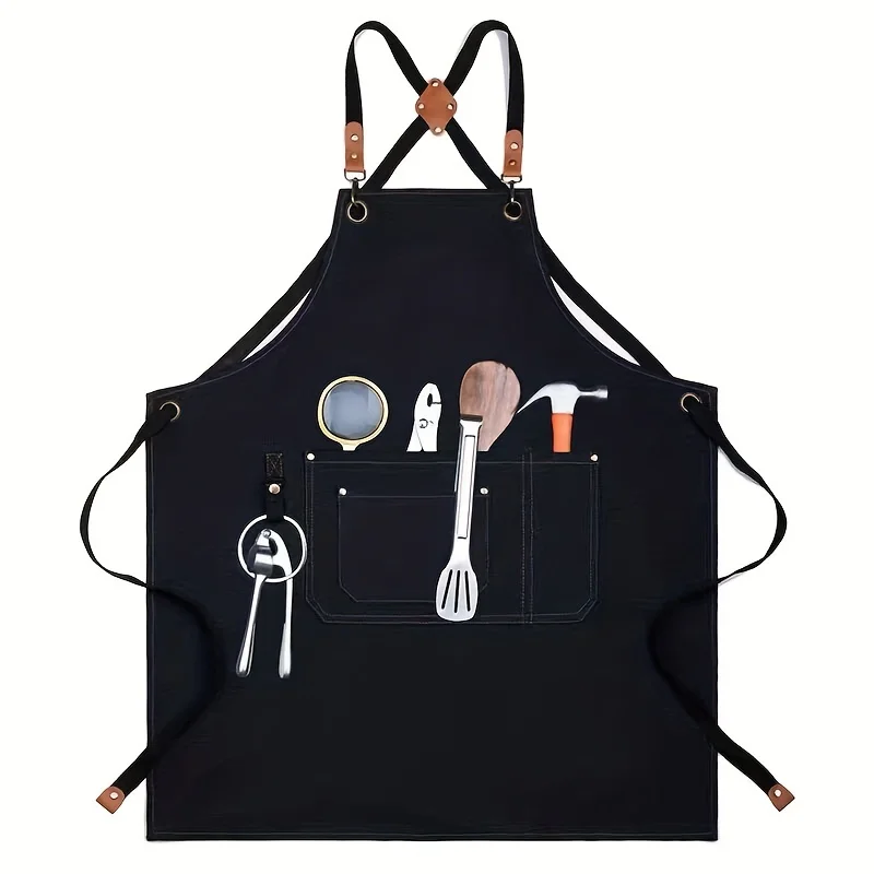 Multi-purpose Apron Waterproof And Oil-proof Household Waist Kitchen Gardening Work Commercial Denim Apron