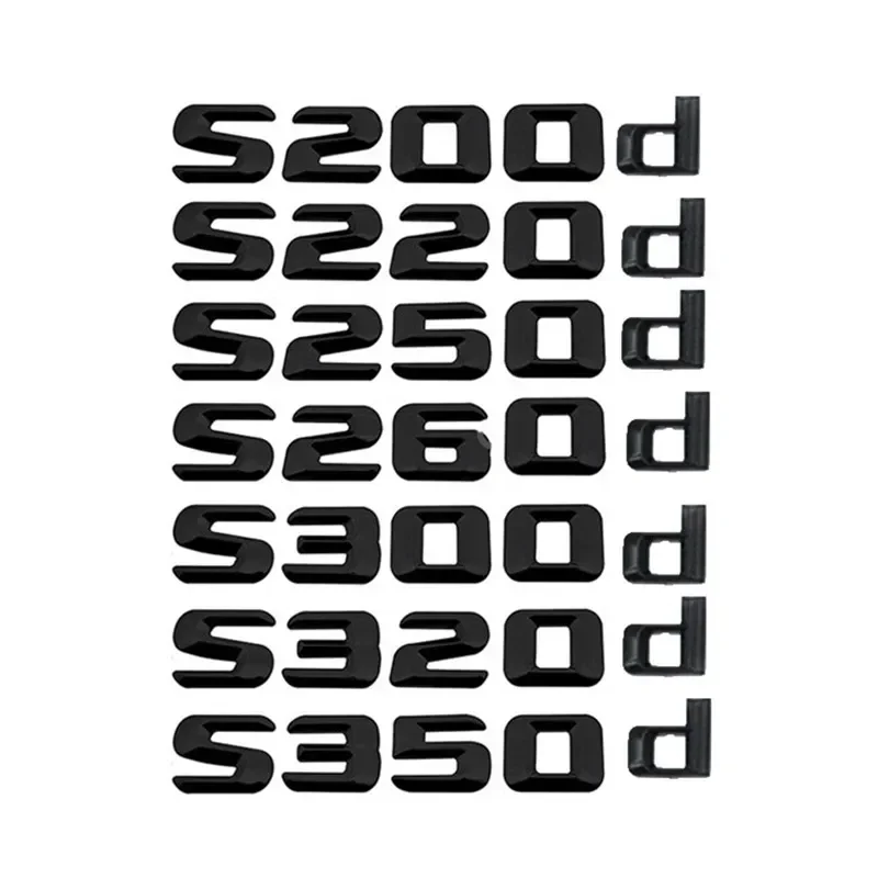 S300d S320d S350d S400d S420d S450d S500d S550d S600d Letter Emblem Badge Trunk Rear Stickers For S Class 2014 2015 2016