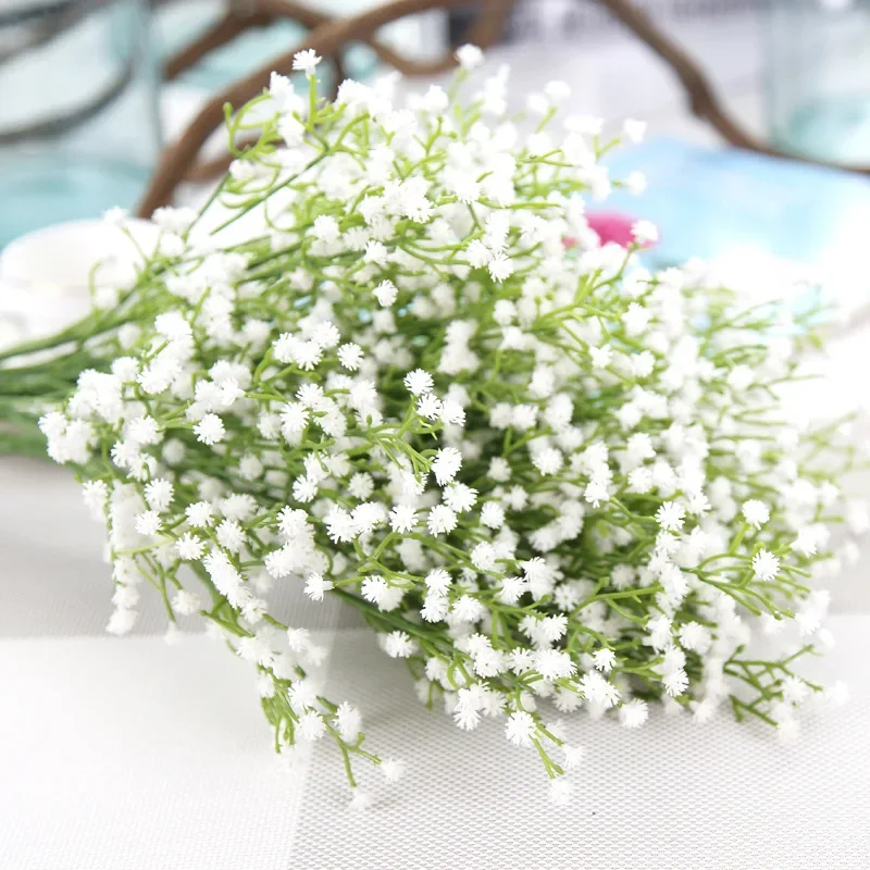 

Artificial Gypsophila Heads Hydrangea White Flower Wedding Supplies Home Shower Decor Flower Arrangement Rose