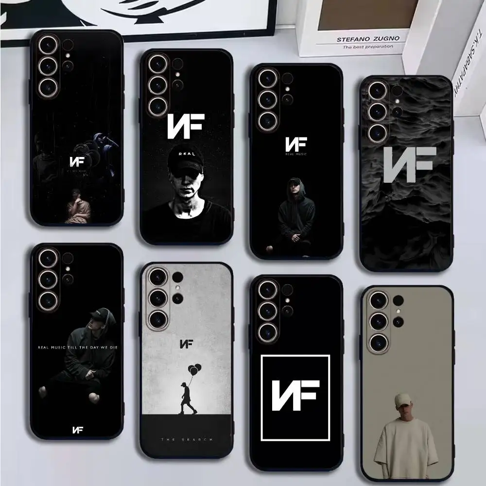 

N-NF Rapper Phone Case For SamsungS25,24,21,22,23,30,Ultra,20,Plus,Fe,Lite,Note,10,9,Soft Black Cover