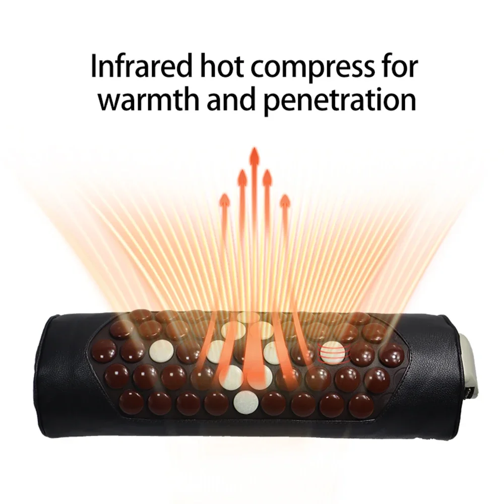 

‌Jade Tourmaline Neck Massage Pillow‌ - Adjustable Heat Therapy (30-70°C) for Pain Relief & Insomnia Hot Stone Relaxation Pillow