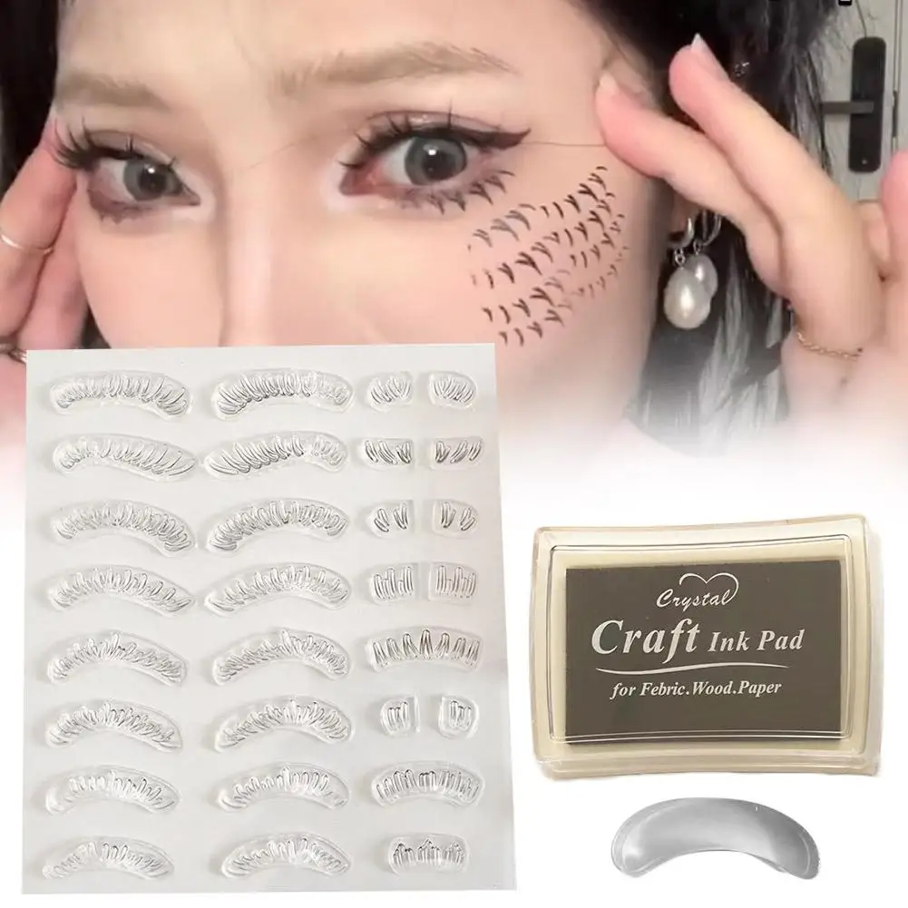 Reusable Lower Lash Stamp Eyelash Stamp Set Transparent Lower Lash Silicone Stamp False Eyelashes Stamp Pads For Beginner M B8w8