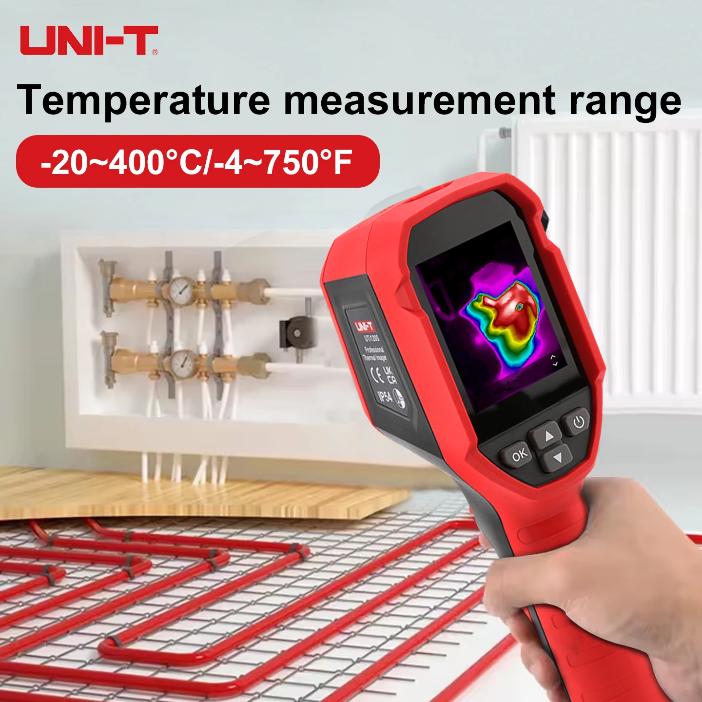 UNI-T Thermal Imaging Camera 120x90 IR Resolution -20~400℃ Handheld Infrared Thermal Imager for Electrical HVAC Automotive Repar view 3