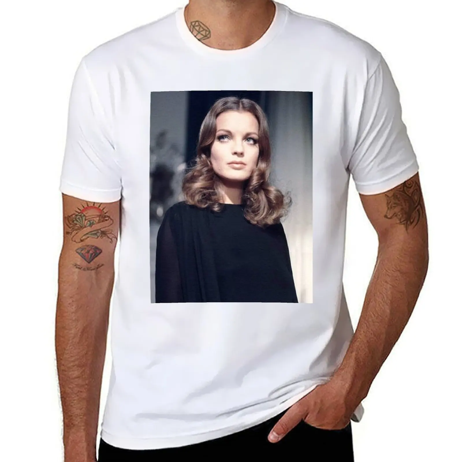

Romy Schneider T-Shirt man t shirts high quality luxury brand t shirt man plain T-Shirt