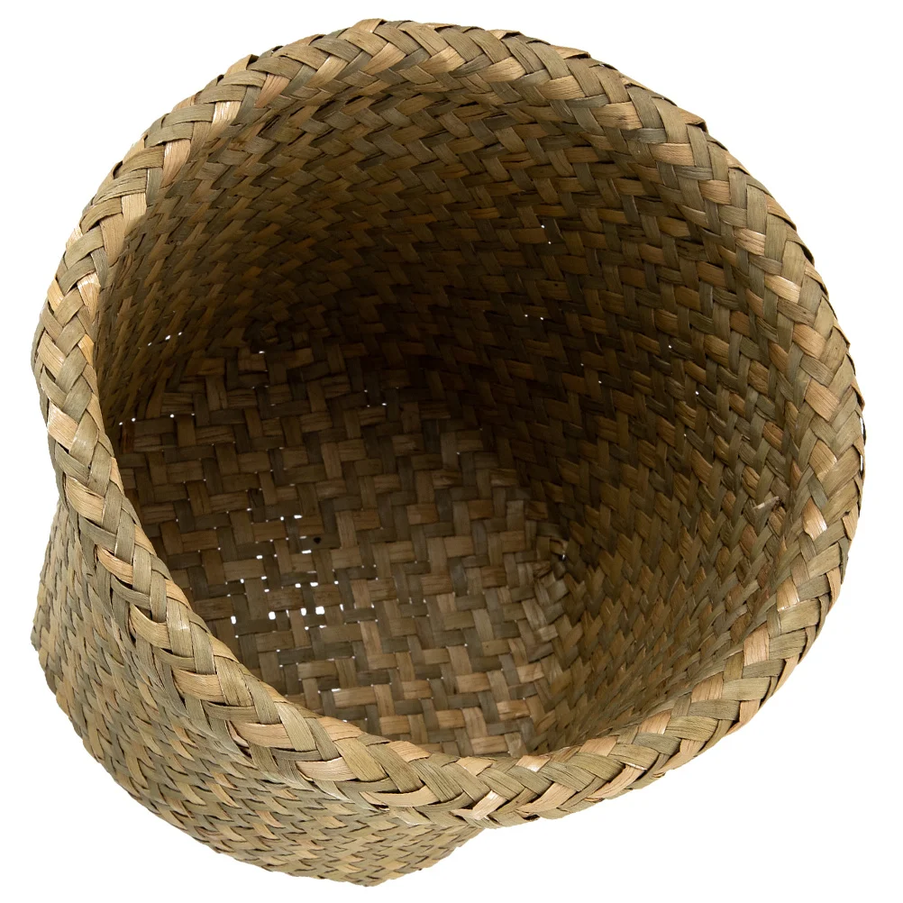 

Woven Trash Basket Vintage Style Rustic Natural Look Home Office Storage Organizer Pull Out Wastepaper Bin Kitchen